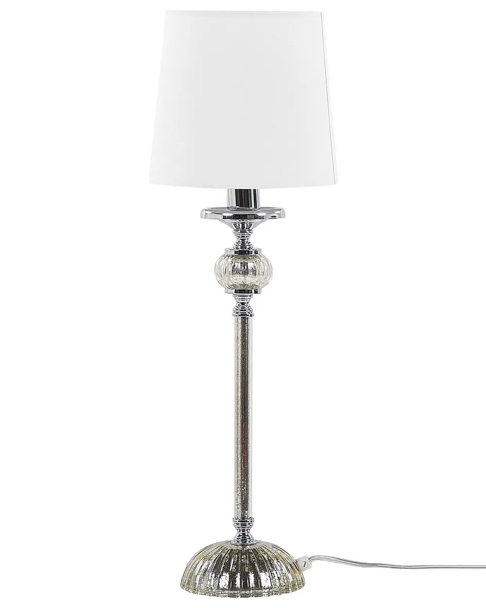 Beliani Tischlampe Mundo – Minimalistische Industrielampe Mit Betonfuß & Kupfer-Lampenschirm, Grau/kupfer