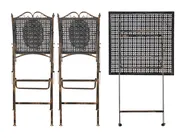 Garden Bar Set Folding BORMIO Metal Black_967017