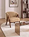 Armchair SKEI Faux Fur Beige