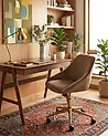 Desk Chair BARDSDALE Velvet Brown