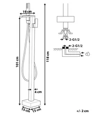Freestanding Bathtub Faucet BOYOMA Silver_786721