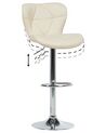 Set of 2 Faux Leather Swivel Bar Stool Beige VALETTA_862833