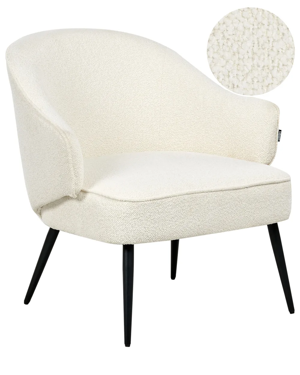 Fotel KAYLA Boucle Złamana biel