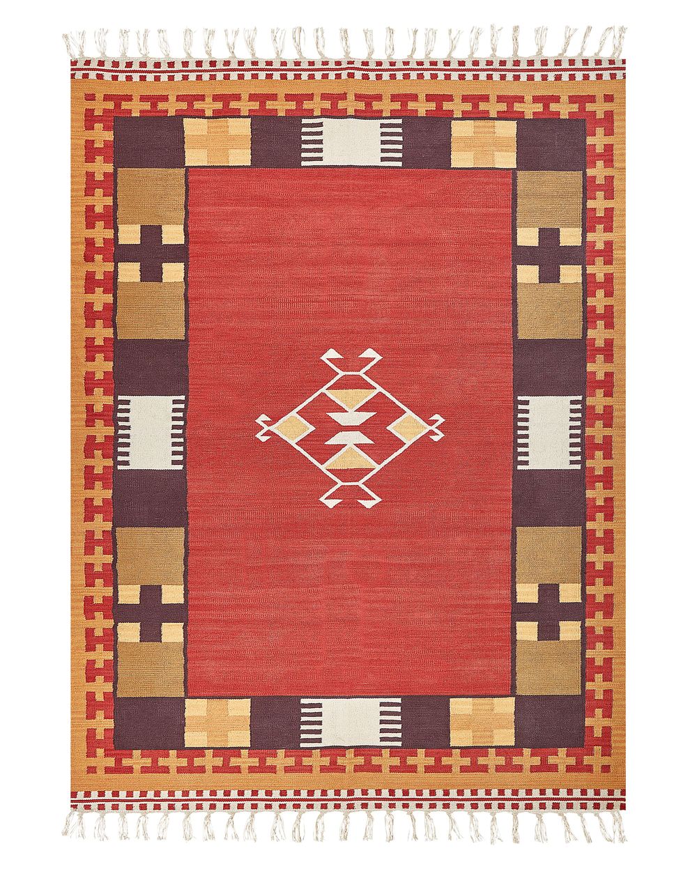 Szőnyeg PARAKAR Színes 140 x 200 cm Kilim Pamut