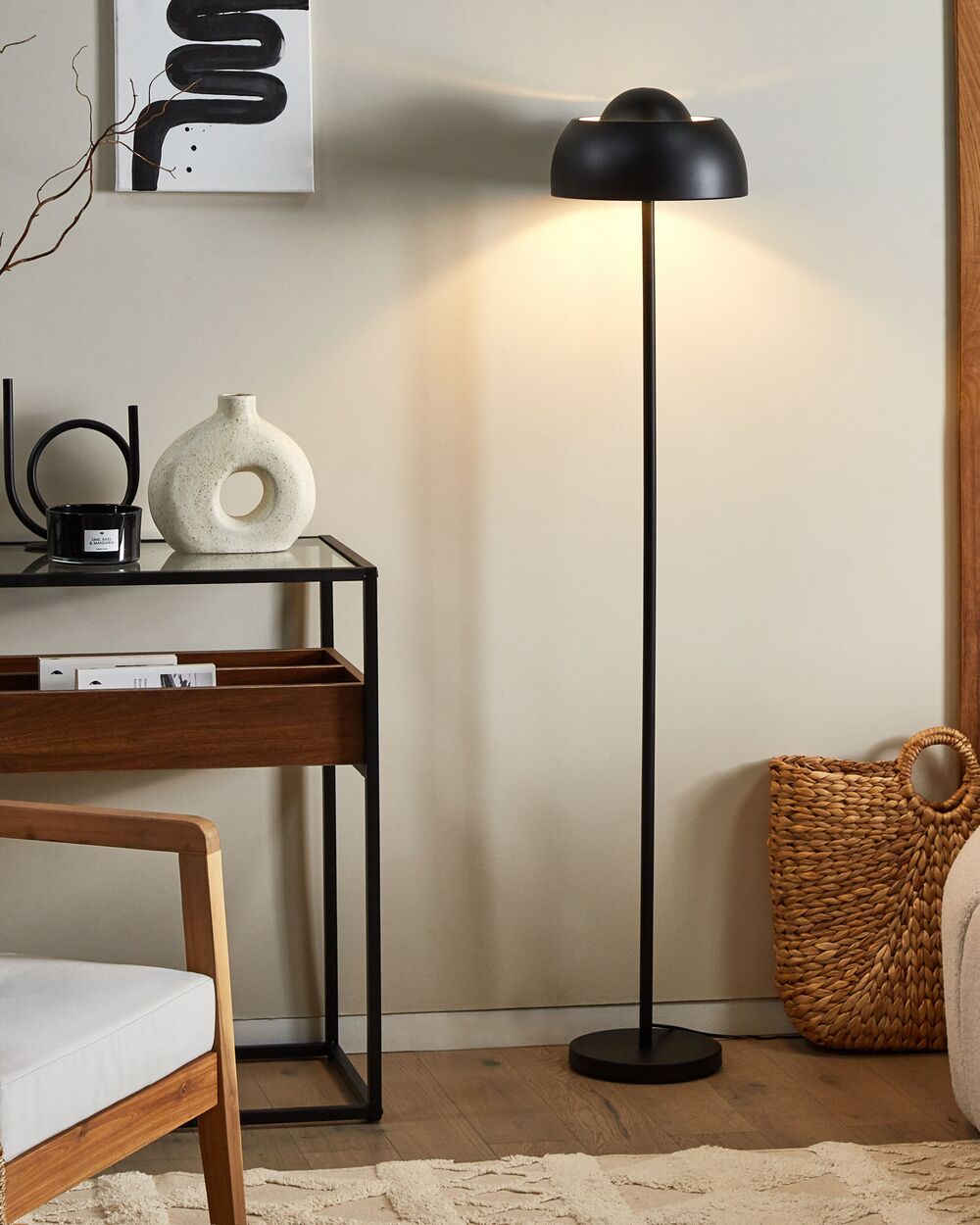 Floor Lamp SENETTE Metal Black