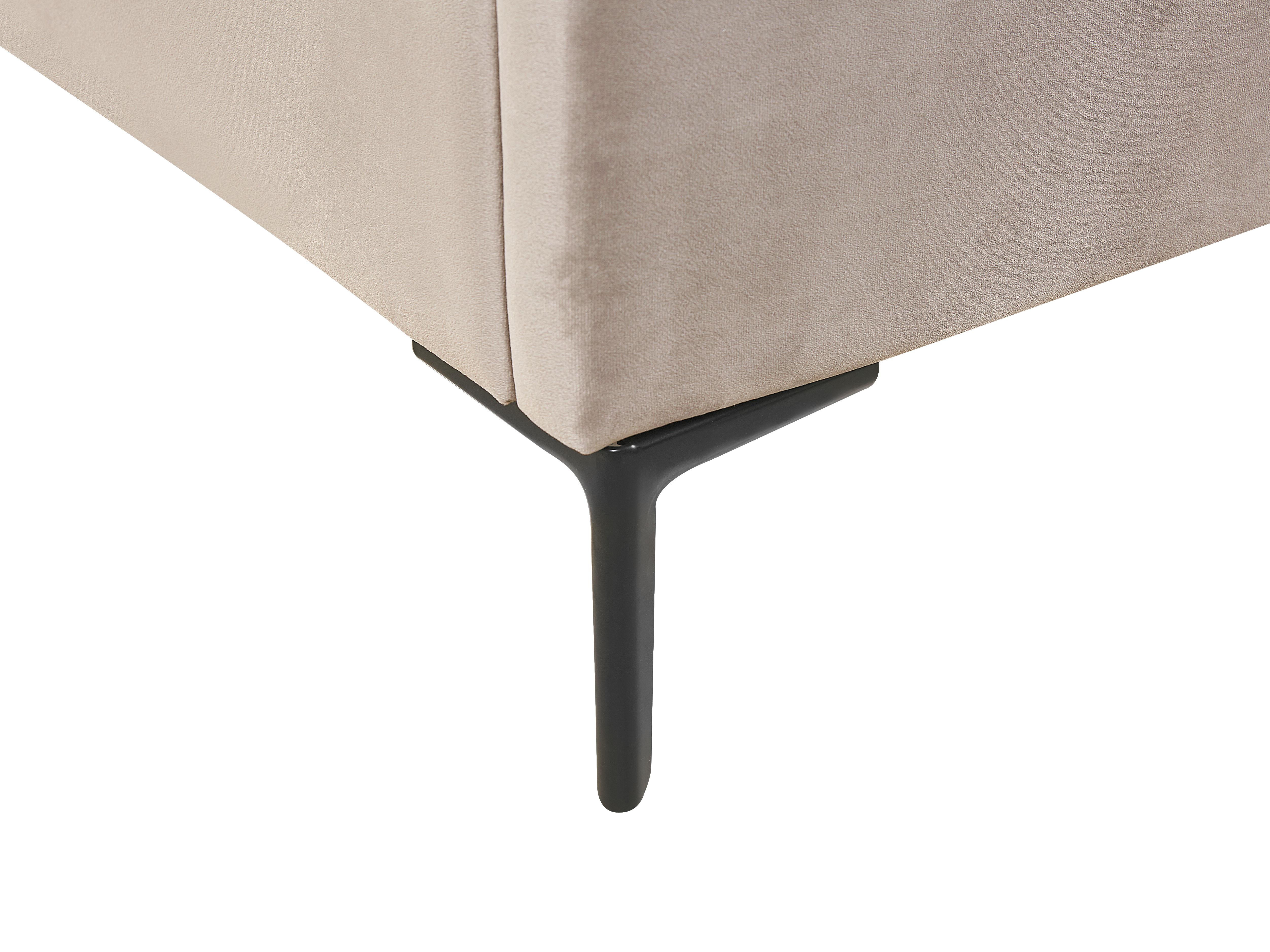 Bett mit Stauraum SEZANNE Samtstoff Taupe 160 x 200 cm_916844