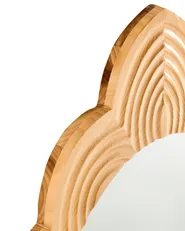 Wall Mirror FRESVILLE 62 cm 100 cm Pine Wood Light Brown_997720