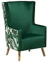 Sillón orejero ONEIDA Terciopelo Verde oscuro