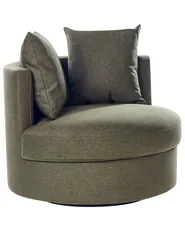 Swivel Armchair DALBY Fabric Dark Green_906426