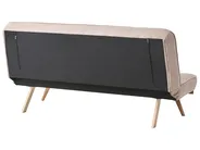 Sofa Bed 2 Seater KALFAFEL Fabric Light Brown_1009359