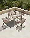 Set of 4 Garden Chairs PESARO Brown