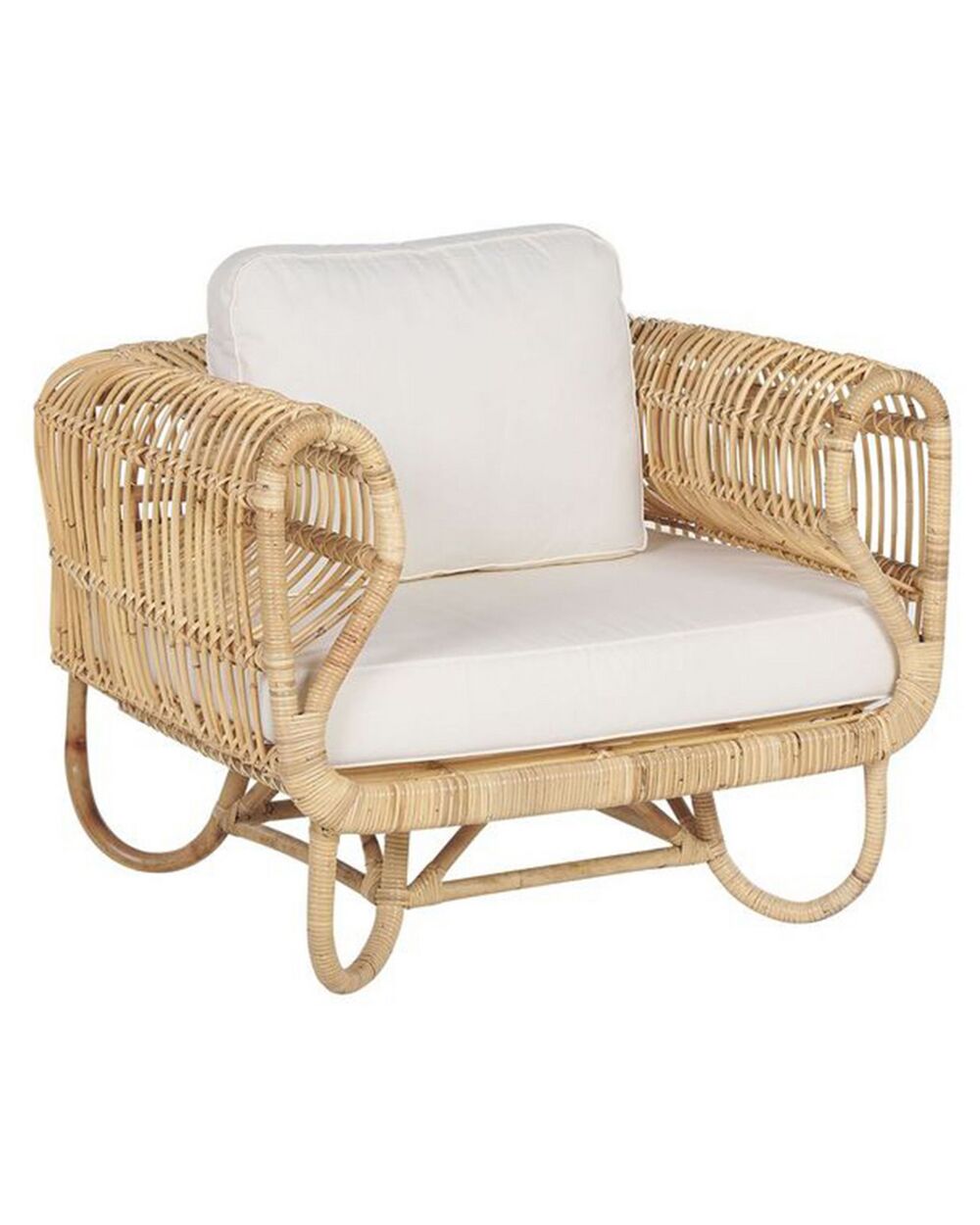 Rattan Armchair Beige DOLCEDO Beliani.cz
