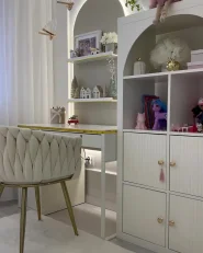 Wall Mirror MASSAY 53 cm 90 cm Velvet White_1171010