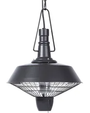 Riscaldatore a infrarossi da patio sospeso AMIATA 2100 W Nero_684014