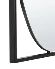 Wall Mirror NIBELLE 40 cm 60 cm Metal Black_915695