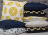 Set of 2 Cushions Geometric Pattern 45 x 45 cm Yellow PANSY_770959