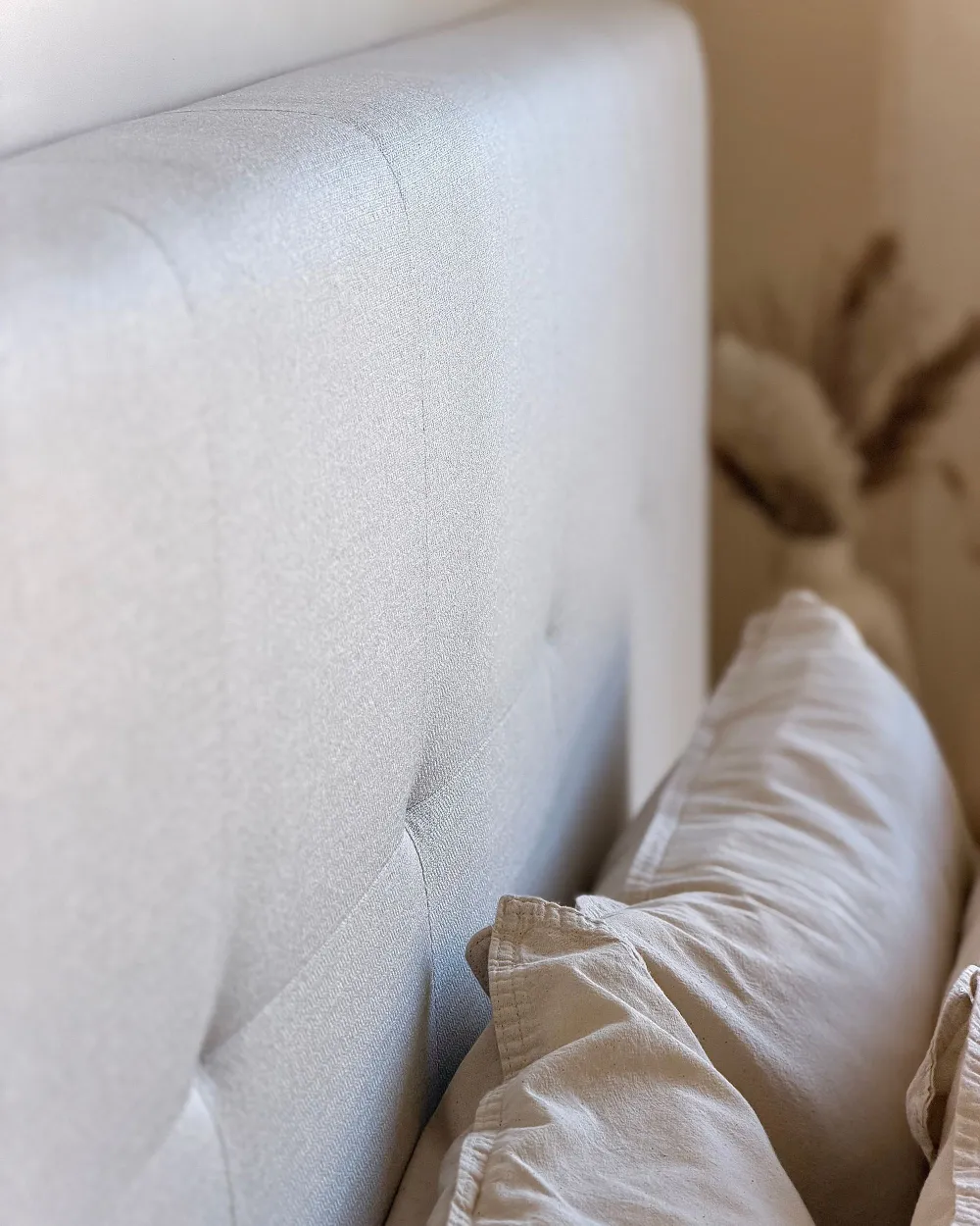 Bett mit Stauraum LORIENT Stoff Beige 160 x 200 cm_1169545