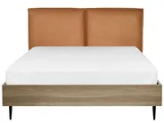Letto Pelle sintetica LIMANTON 140 x 200 cm Marrone dorato_863224