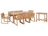 Zestaw ogrodowy z certyfikowanego drewna stół i 8 krzeseł z wózkiem SASSARI II_923815
