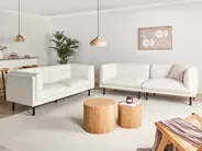 Living Room Set 5 Seater VORGOD Boucle Off-White_996280