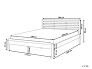 Bett mit Lattenrost Kiefernholz CARNAC 180 x 200 cm Hellbraun_677872