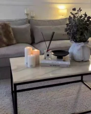 Coffee Table DELANO Marble/ Black_957249