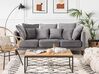 3 Seater Velvet Sofa Grey FENSTAD_732137