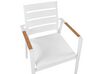 Gartenmöbel Set Aluminium weiß 6-Sitzer Auflagen weiß VALCANETTO/TAVIANO_922620