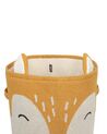 Panier renard en coton beige et orange HARRORI_905333