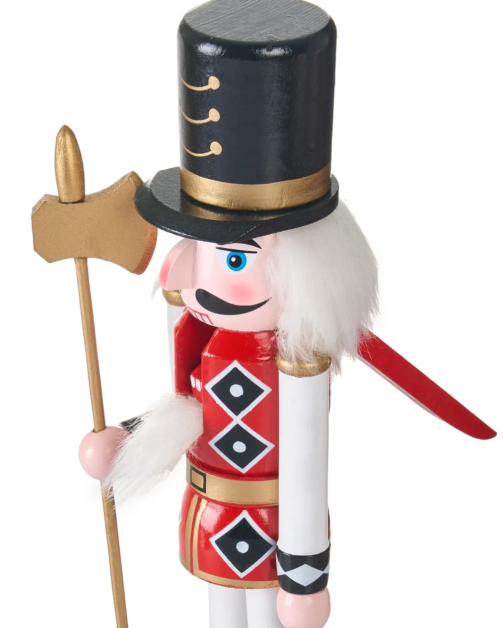 Zestaw 3 figurek dekoracyjnych RICKLEAN 30 cm Dziadek do orzechów Czerwony/ biały_1027634