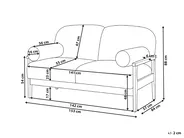 Sofa dla 2 osób PILARNE Brązowy_1159520