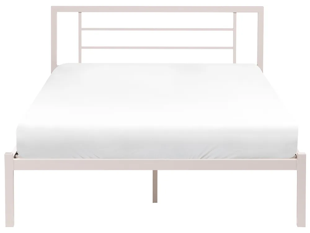 Cama Metal CUSSET 120 x 200 cm Creme claro_1162057