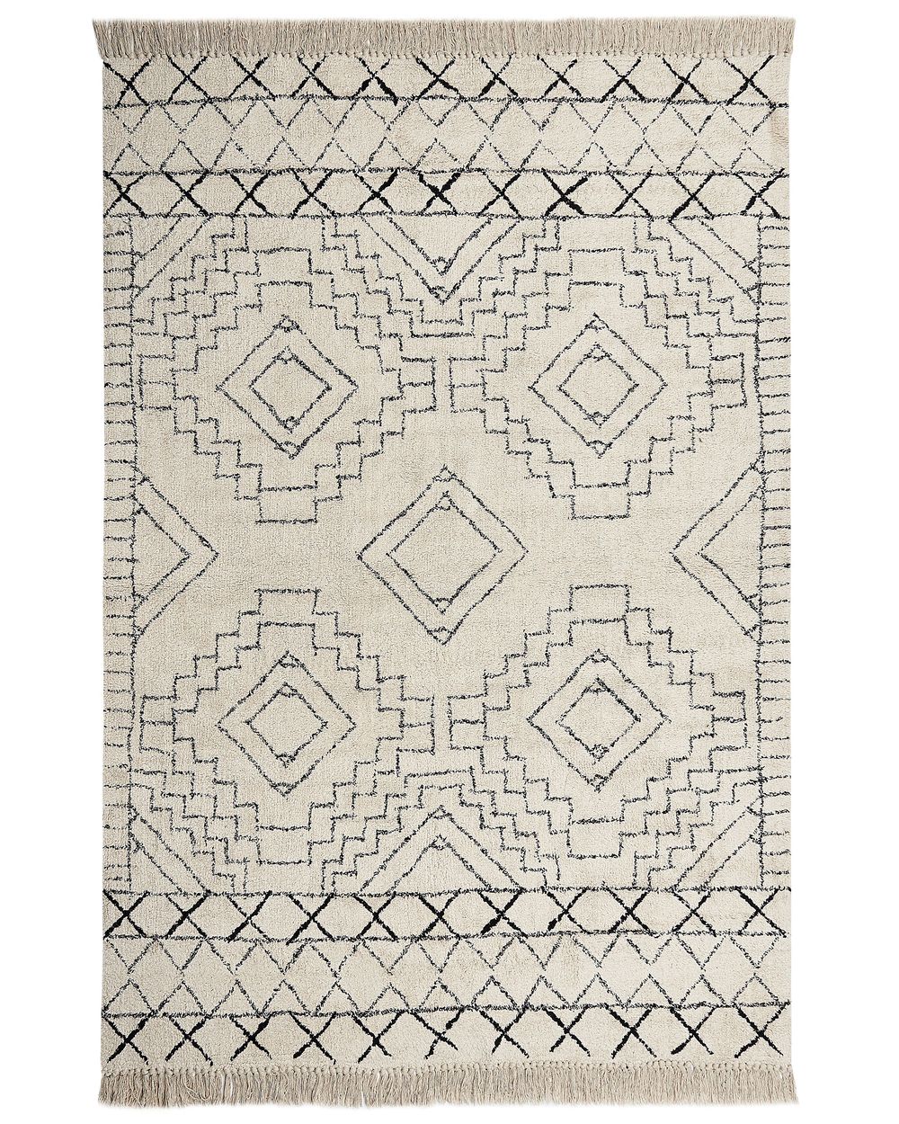 Tapis ZEYNE Beige 160 x 230 cm Coton
