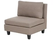 Divano modulare a U 5 posti UNSTAD Tessuto Marrone_891281