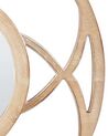 Okrúhle nástenné zrkadlo ø 60 cm svetlé drevo IZTAPALAPA_848425