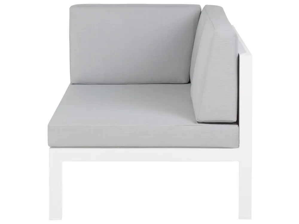 Garden Corner Sofa with Table 6 Seater CASTELLA Metal Grey Left Hand_554994