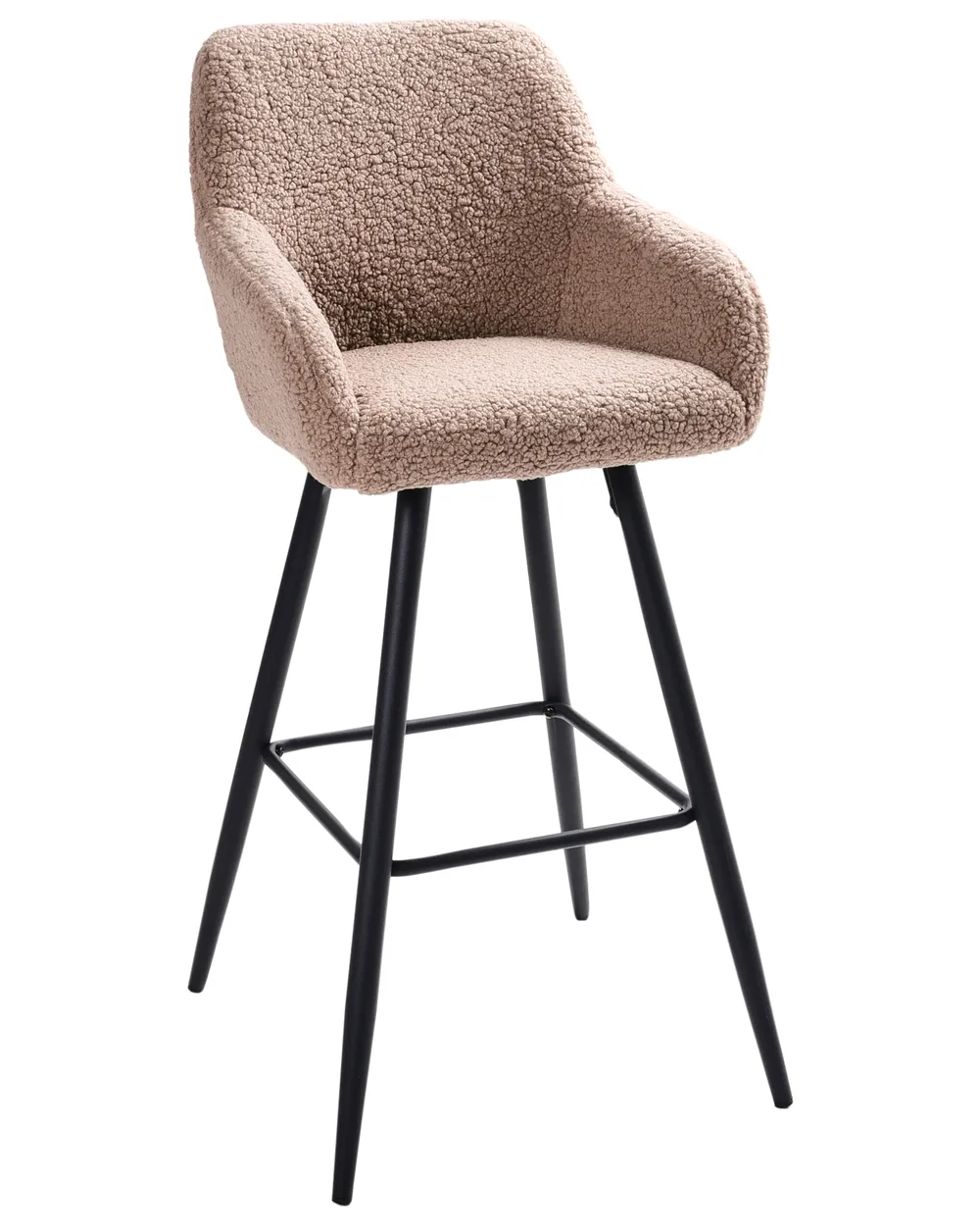 Set di 2 sedie alte CASMALIA Bouclé Tortora_956958