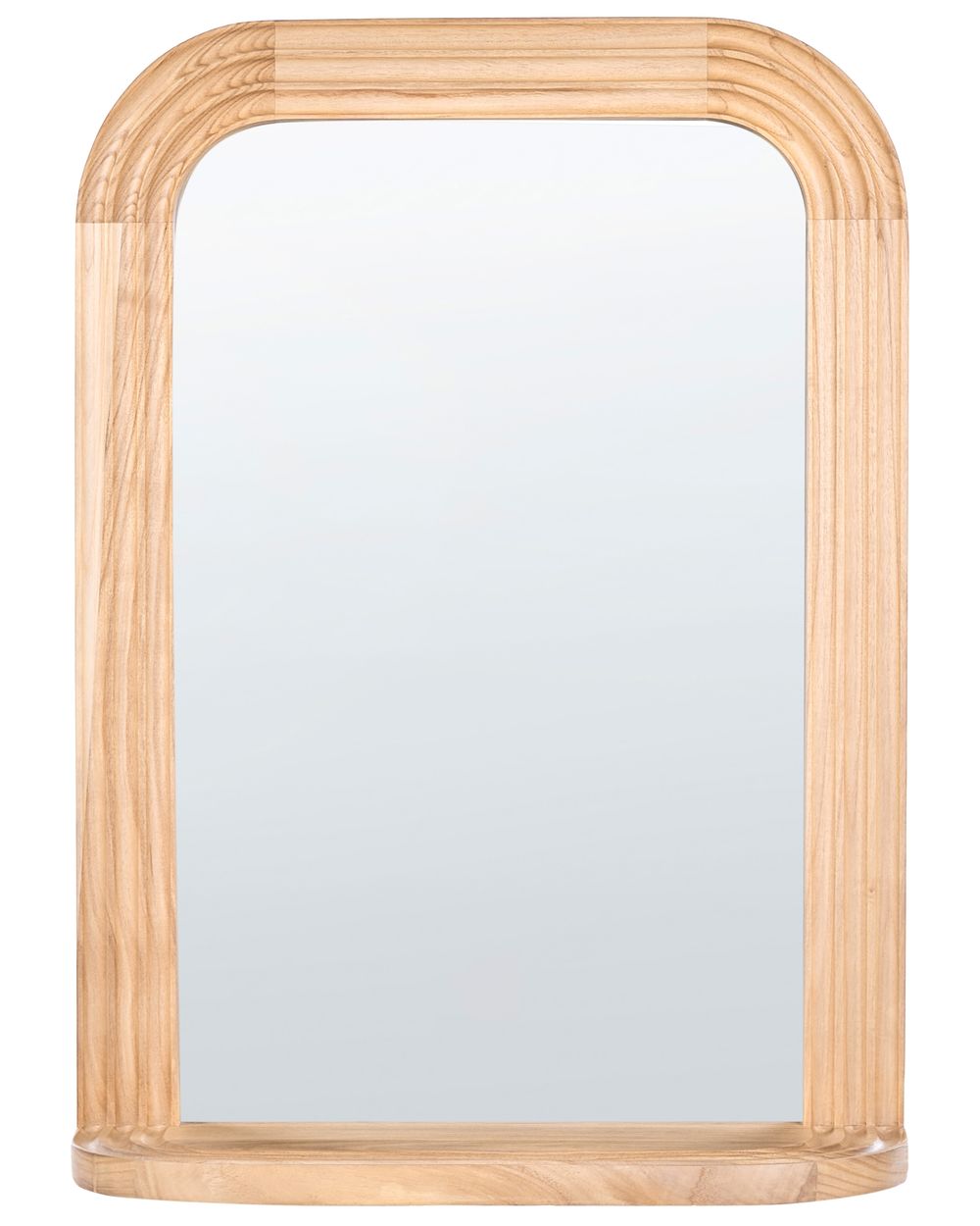 Lustro ścienne z półką RISCLE 62 cm 85 cm Drewno paulownia Brązowy