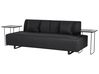 Sofa 3 Seater SOKNA with Tables Fabric Black