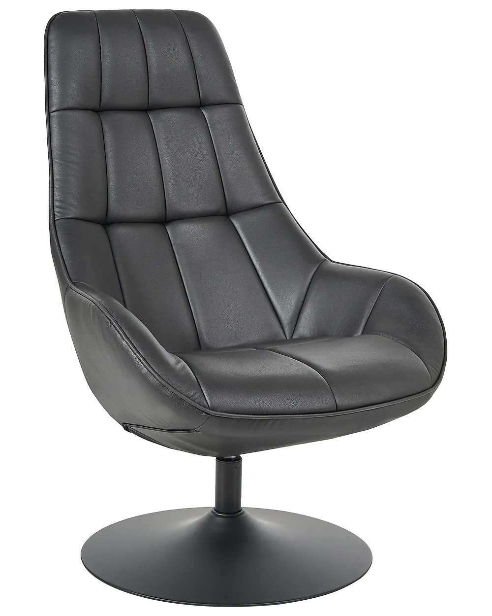 Drehsessel MARSTRAND Kunstleder Schwarz