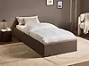 Ottoman Bed without Headboard DINAN Boucle Taupe 90 x 200 cm (EU Single)