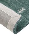 Gabbeh Teppich Wolle grün 160 x 230 cm Kurzflor CALTI _855820