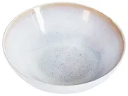 Set of 8 Deep Plates SESAME Stoneware Light Grey_986593
