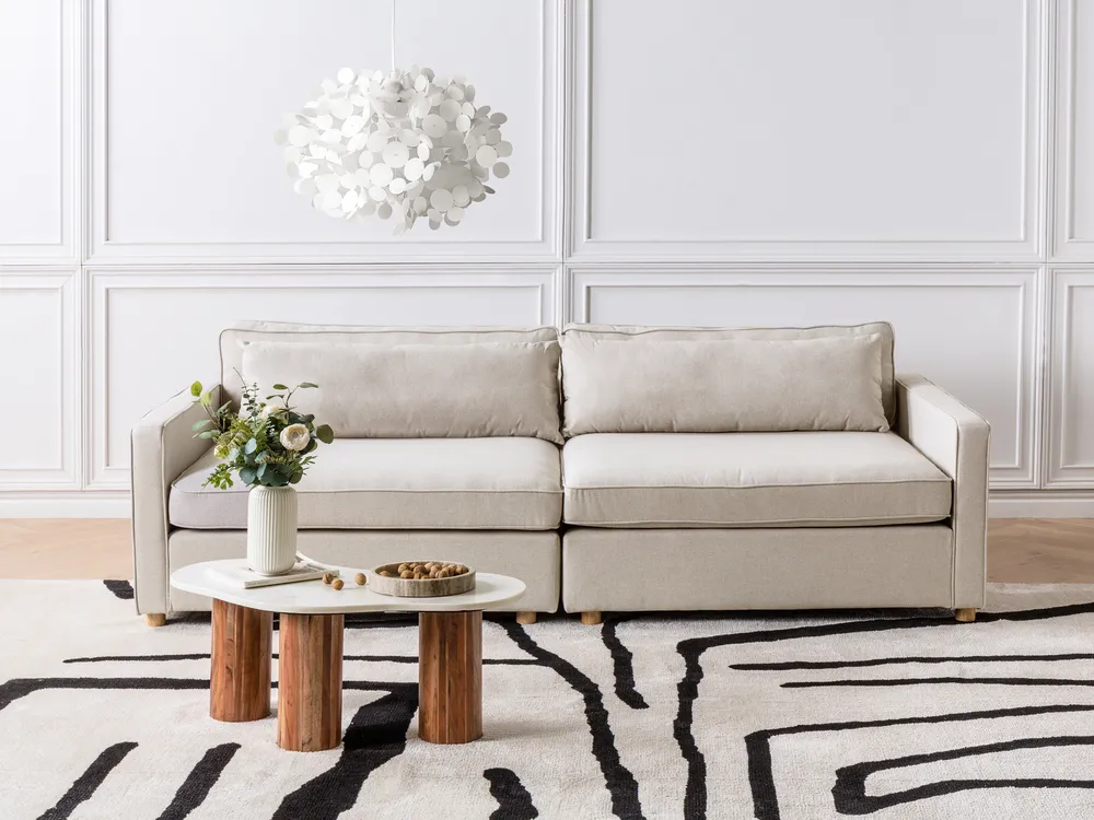 Sofa dla 3 osób VINSTRA Jasnobeżowy