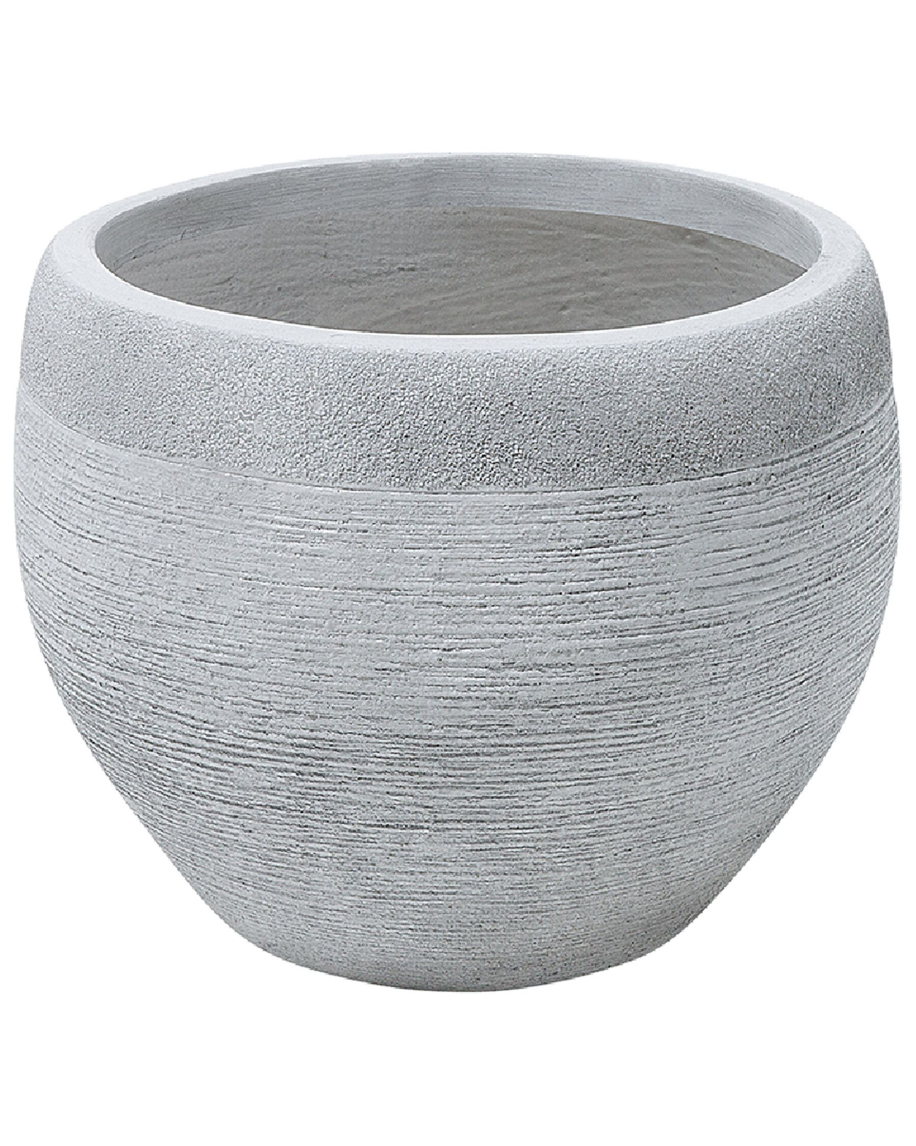 Vaso pietra bianco 38 x 38 x 30 cm ZAKROS _856391