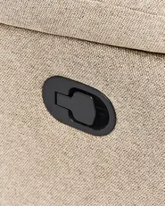 Recliner Chair BERGEN with Footrest Fabric Beige_1064848