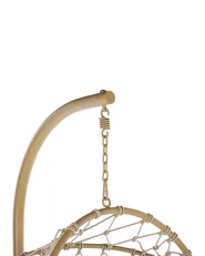 Hanging Chair with Stand ADRIA Metal Beige_844397