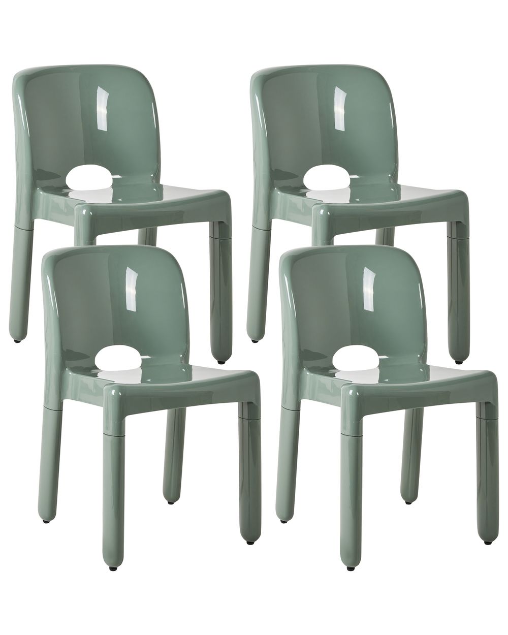 Set of 4 Garden Chairs BETIM Green