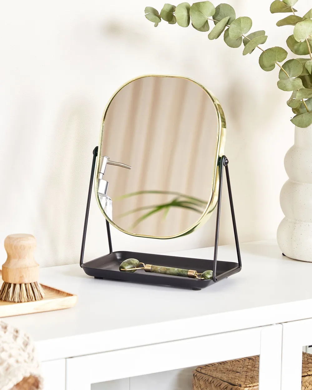 Specchio Da Trucco 10x Con Braccio Estensibile - Cromato Per Bagno E Barba - Foto 5