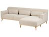 Venstrehånds hjørnesofa med jumbosnor Beige SIMOS_891023